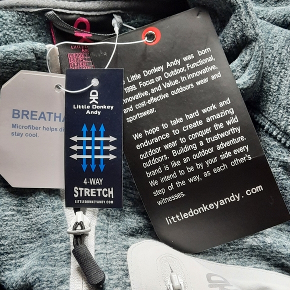 Little Donkey Andy Vest Women's XL Gray Fleece Sports Outdoors Sleeveless - Picture 5 of 8